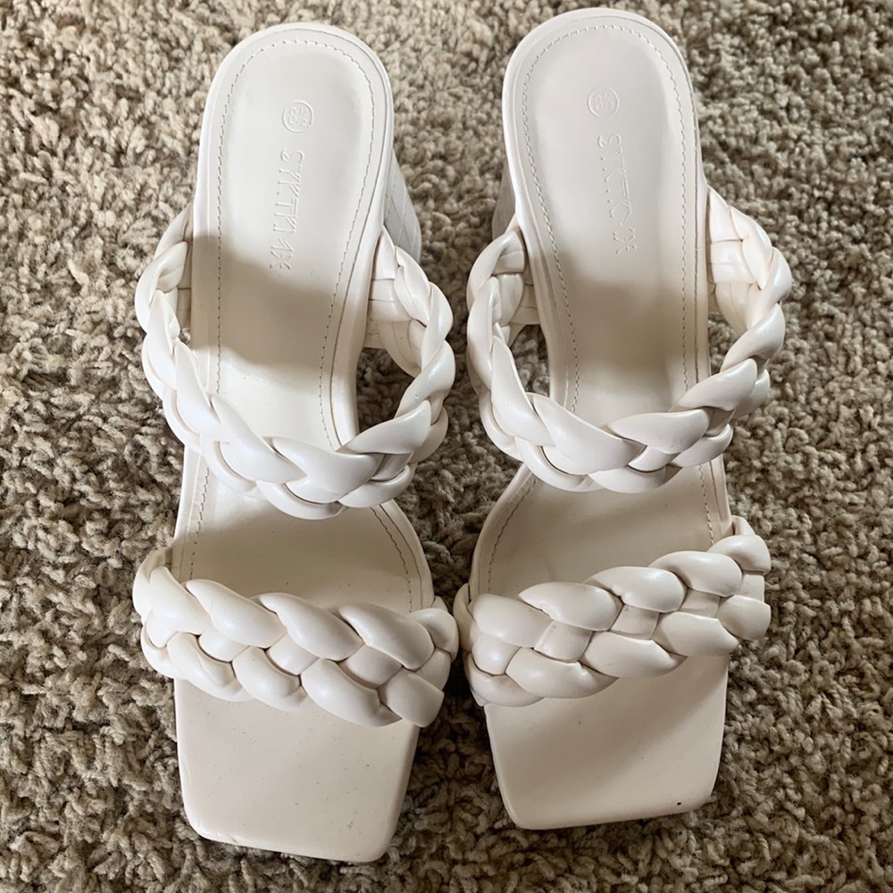 Amazon Braided Chunky Heels